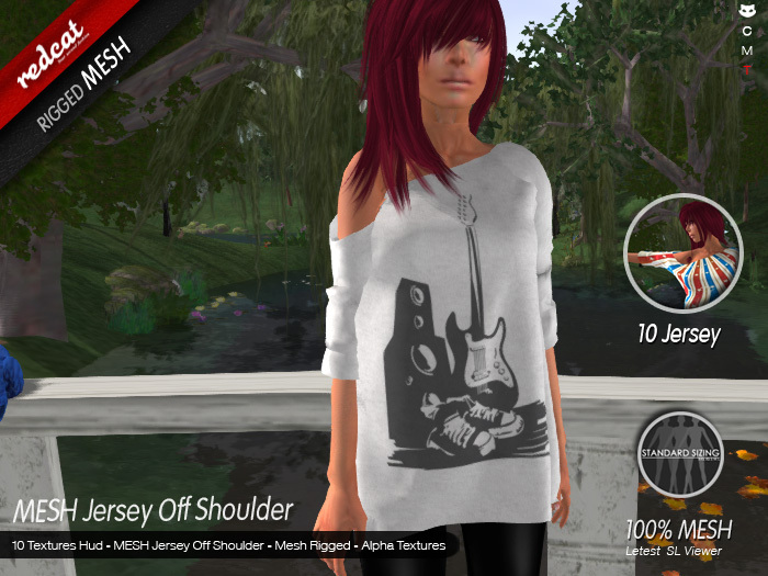 MESH Jersey Off Shoulder - RedCat