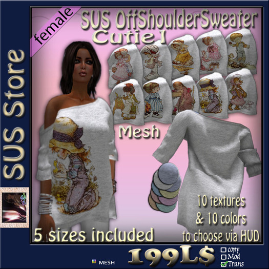 SUS Cutie1 OffShoulder Sweater