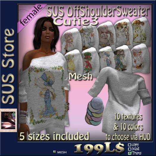 SUS Cutie3 OffShoulder Sweater