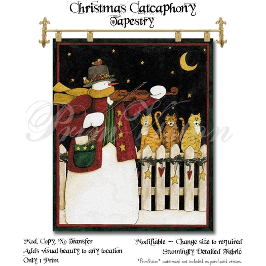 Christmas Catcaphony Tapestry