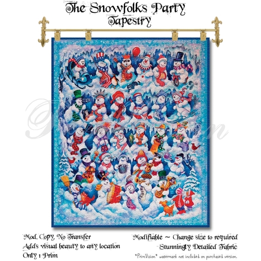 The Snowfolks Party Tapestry