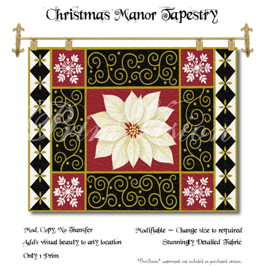 Christmas Manor Tapestry