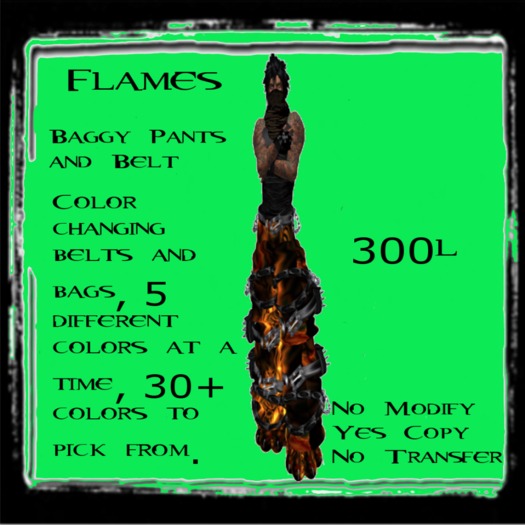 SD - Flames - baggy pants