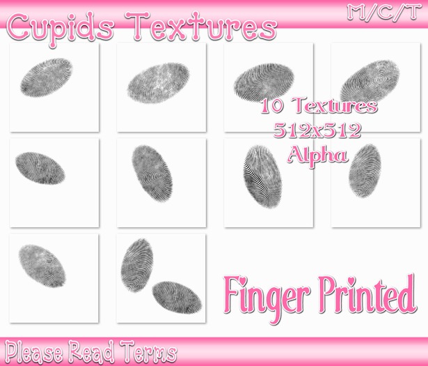 *Cupids Textures * 10 Finger Printed