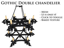 Gothic double chandelier boxed