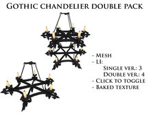 Gothic chandelier double pack