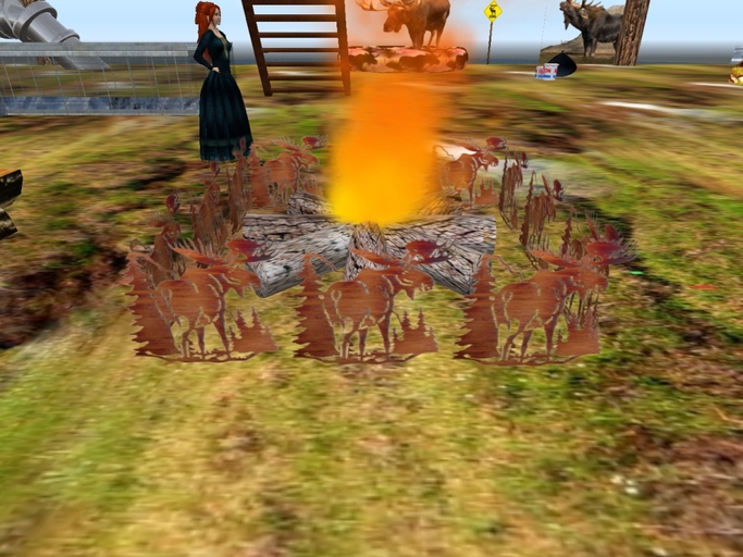 Metal Moose Fire Pit Boxed