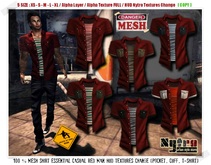 $$ - NyTrO - $$ RIGGED MESH Shirt Essential Casual RED Man HUD Textures Change Urban Style NEW 2012.! (Box)
