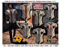 $$ - NyTrO - $$ RIGGED MESH Shirt Essential Casual WHITE Man HUD Textures Change Urban Style NEW 2012.! (Box)