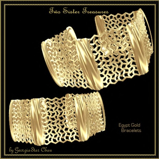 Second Life Marketplace TST Egypt Gold Bracelets