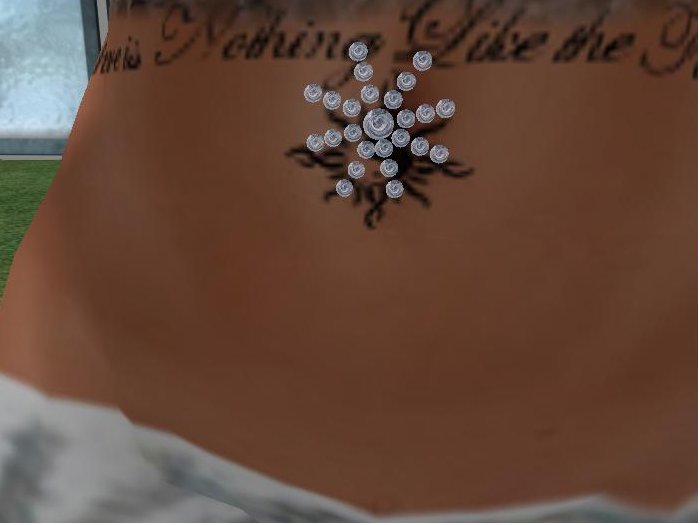 Diamond Stones Belly Tattoo by CMO Boxed