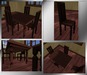 Saleitemantiquedarkmahoganytable chairsmesh