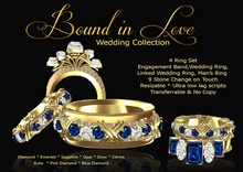 Exquisite Bound in Love Wedding Set Gold Gift Box