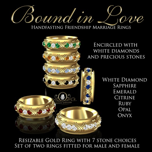Exquisite Bound in Love Ring Collection Gold