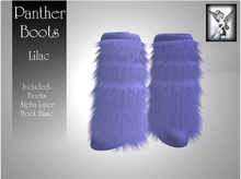 ~TB~ Panther Fur Boots - Lilac