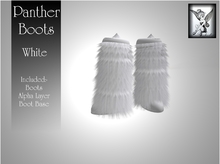 ~TB~ Panther Fur Boots - White