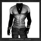 * GUARDED CROSS/Men’s-Wear * V-Neck T-Shirt Grey