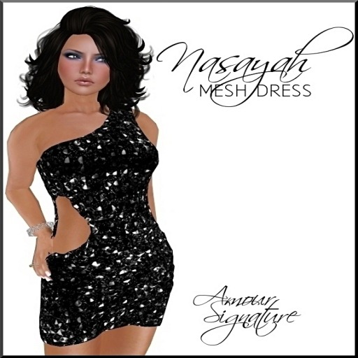 Amour Signature - Nasayah MESH Dress - Black