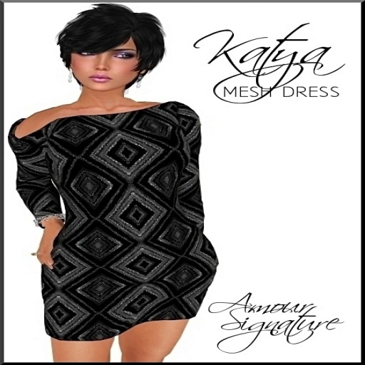 Amour Signature - Katya MESH Dress - Black