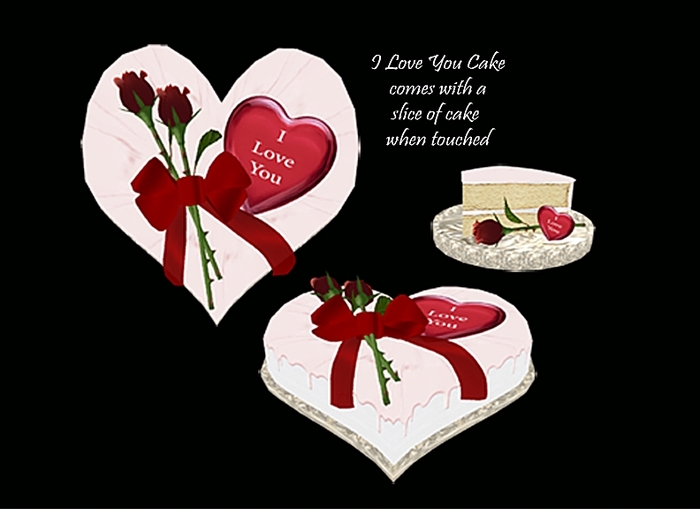I Love You Heart Cake ~ Red