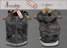 .::Macho::. hooded vest camo grey 
