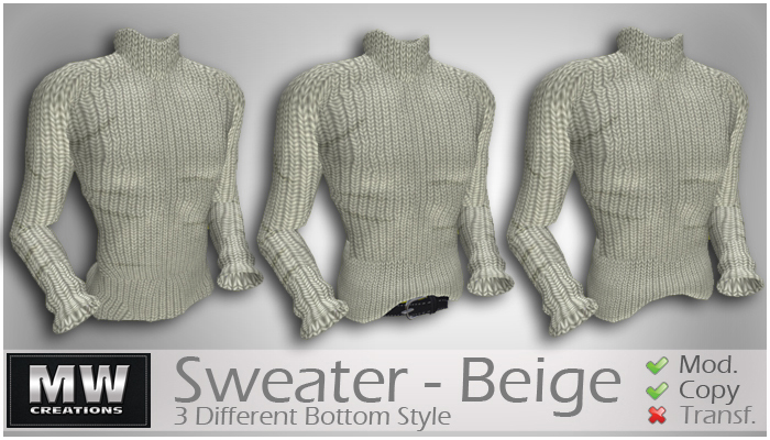 [NEW PROMO ] *MW* Sweater (Male) - [Beige]