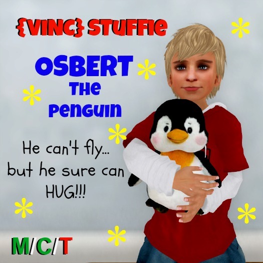 {VINC} Stuffie - Osbert The Penguin - Boxed