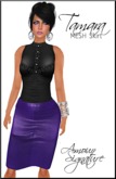 Amour Signature - Tamara MESH Leather Skirt - Purple