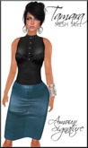 Amour Signature - Tamara MESH Leather Skirt - Blue
