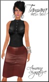 Amour Signature - Tamara MESH Leather Skirt - Burnt Rose