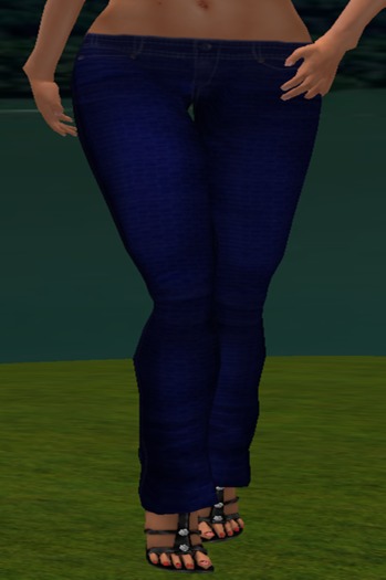 blue leather jeans