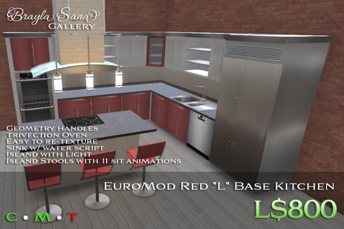 [[br] Euromod Red "L" Base Model Kitchen