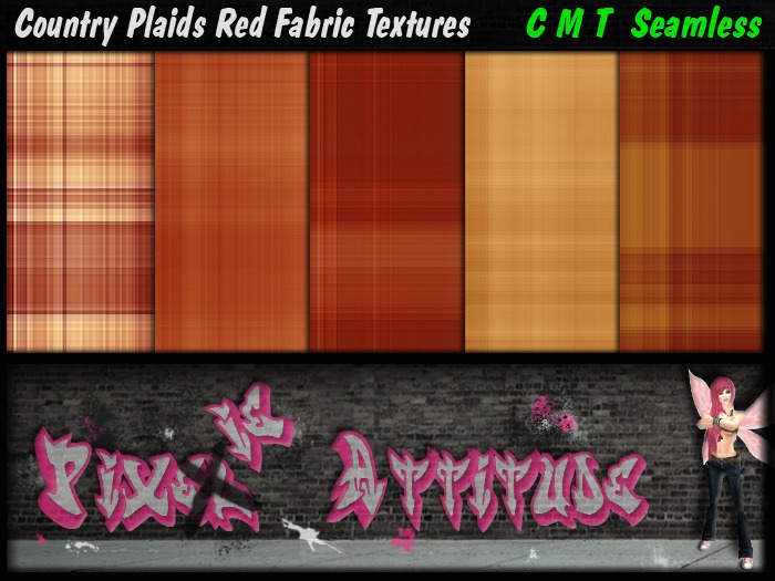 Country Plaids Red Fabric Textures