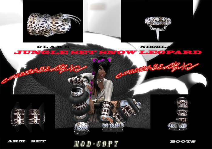 Jungle Snow Leopard Set / Cheeta Designs
