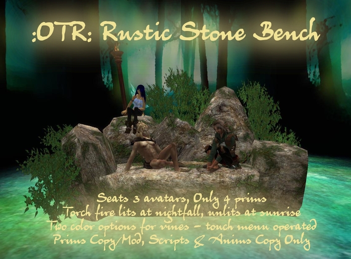 :OTR: Rustic Stone Bench