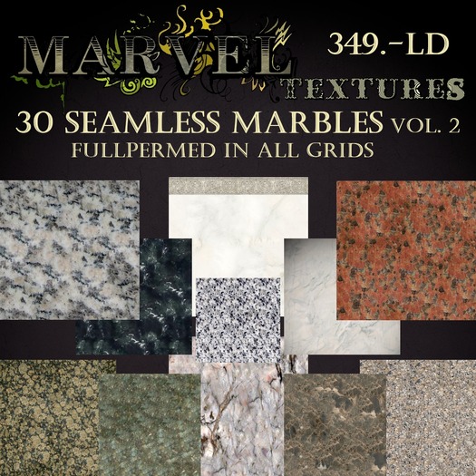 30 Seamless Marbles vol.2 - fullpermed awesome textures