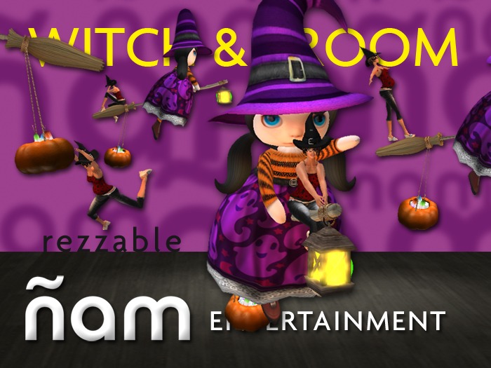 Witch Doll & Broom Rezzable and Rideable