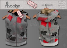 .::Macho::. hooded vest cards
