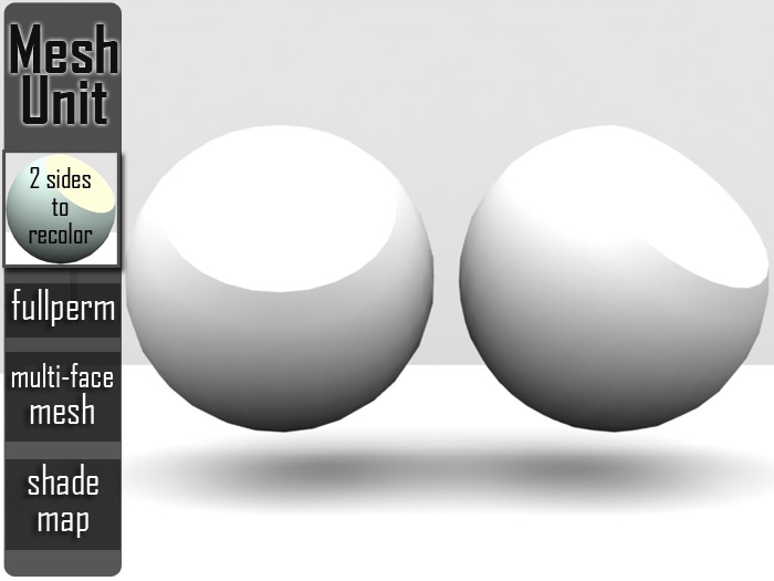 Mesh Unit: Full Perm ➔ Multi-purpose spherical shape#1 (multi-face) + shade map