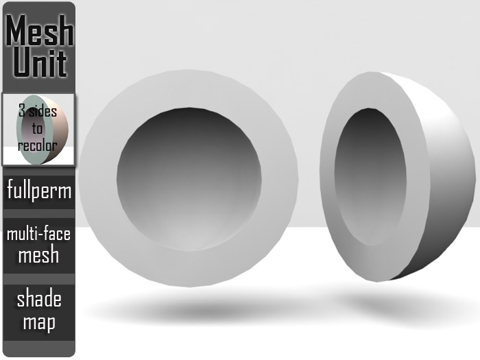 Mesh Unit: Full Perm ➔ Multi-purpose spherical shape#2 (multi-face) + shade map