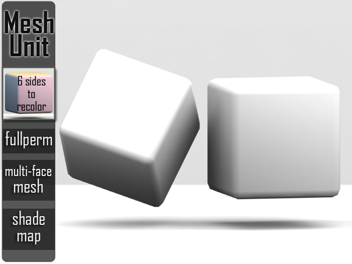 Mesh Unit: Full Perm ➔ Multi-purpose rounded cube#1 (multi-face) + shade map 