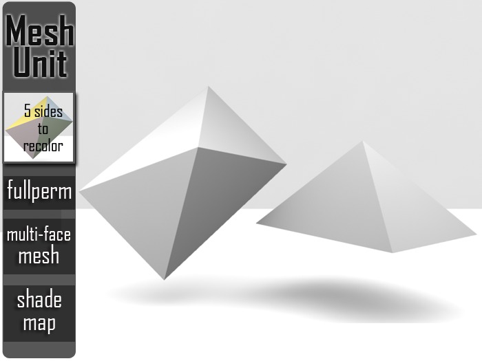 Second Life Marketplace - Mesh Unit: Full Perm Multi-purpose pyramid#2 ...