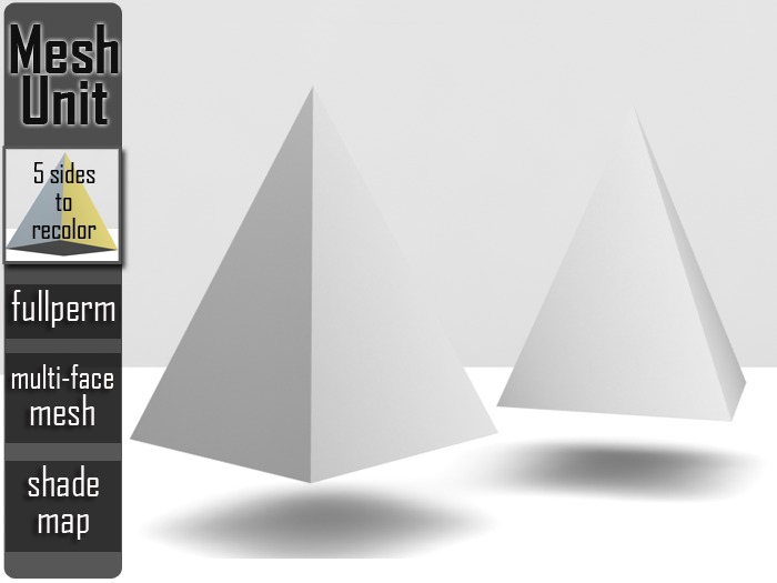 Mesh Unit: Full Perm ➔ Multi-purpose pyramid#3 (multi-face) + shade map