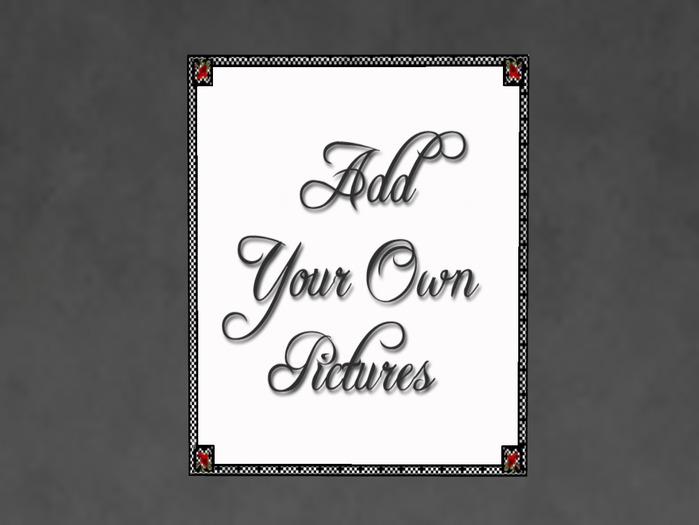 N1C Creations Digital Frame Black and White