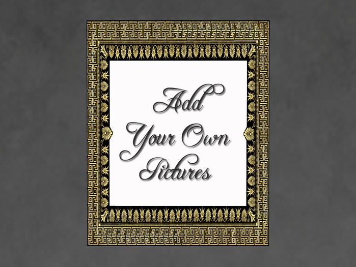 N1C Creations Digital Frame Black Gold Design