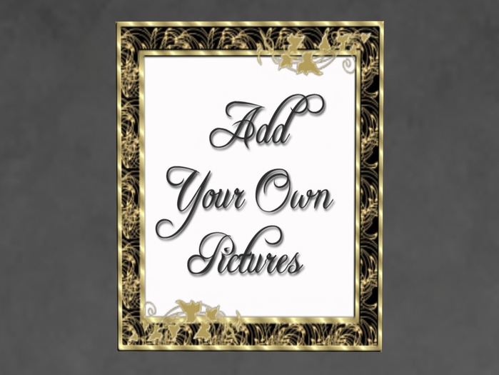 N1C Creations Digital Frame Gold Leaf
