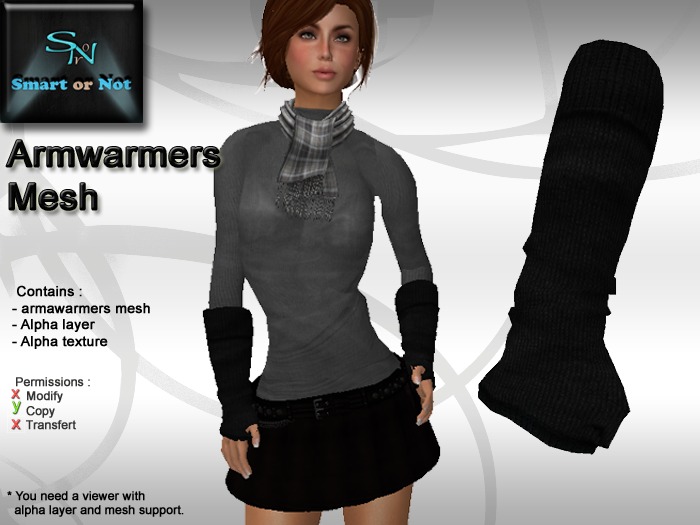 Armwarmers black - MESH