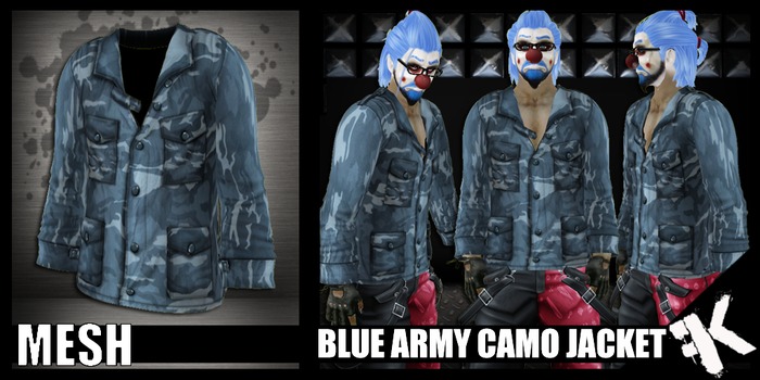 FK! - Blue Army Camo Jacket