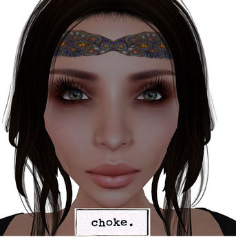 Second Life Marketplace - choke. Headgear (Peacock)