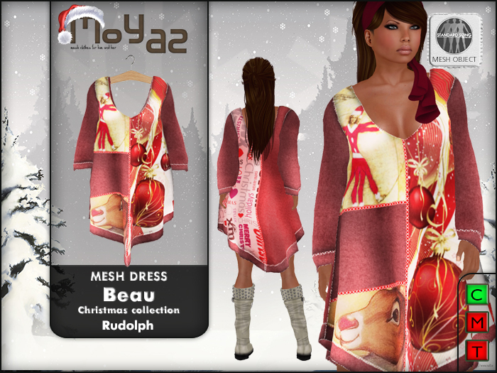 Beau Mesh Dress ~ xmas edition - Rudolph